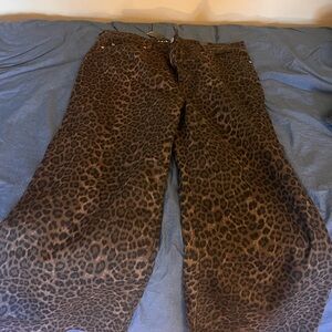 Torrid leopard wide leg pants jeans 20w